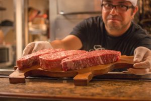American Japanese Australian Wagyu w chef