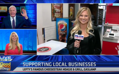 Our Client, Lefty’s Cheesesteaks Featured on KUSI for Their Gaslamp Grand Opening!