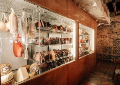 A photo from the butchers cut fridge where they stock the Meat cuts from the restaurant