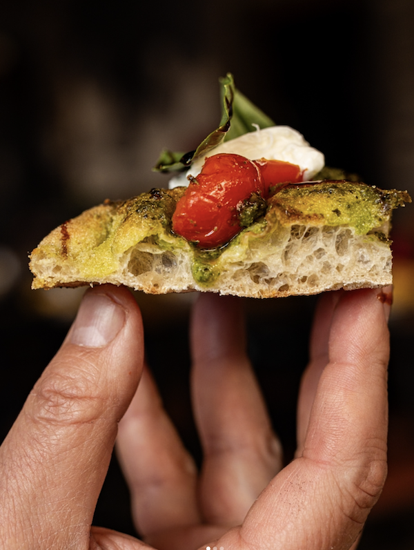 Handmade Pinsa at Tavola Nostra San Diego