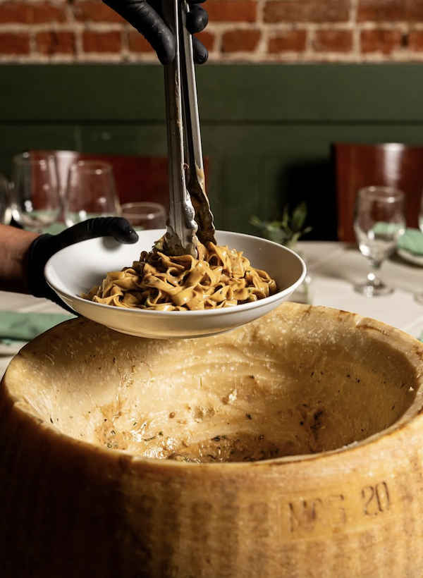 Authentic cheeseheel pasta at Osteria Panevino