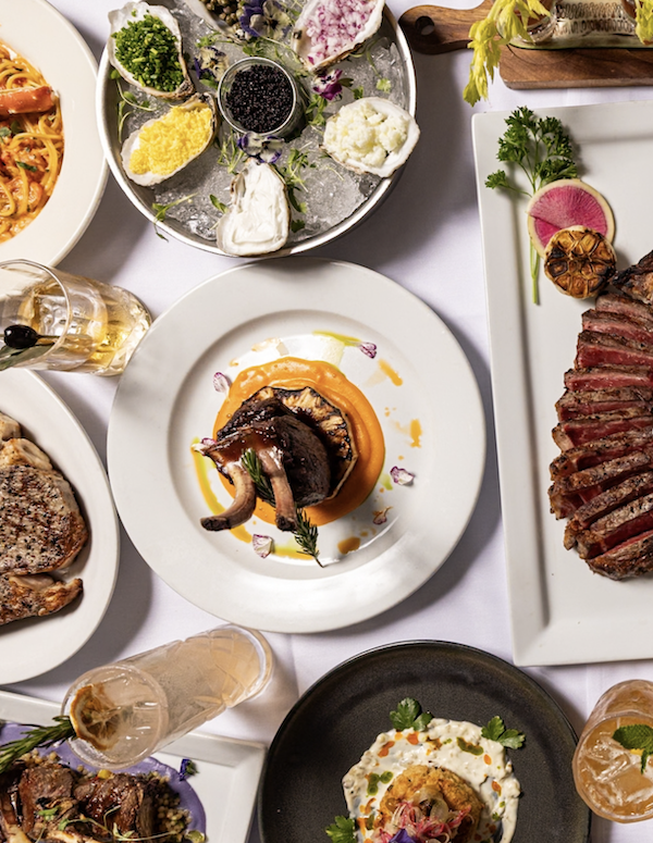 Elegant fine dining atmosphere at Greystone Steakhouse in San Diego