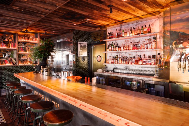 Restaurant bar interior built by Creative Builds USA