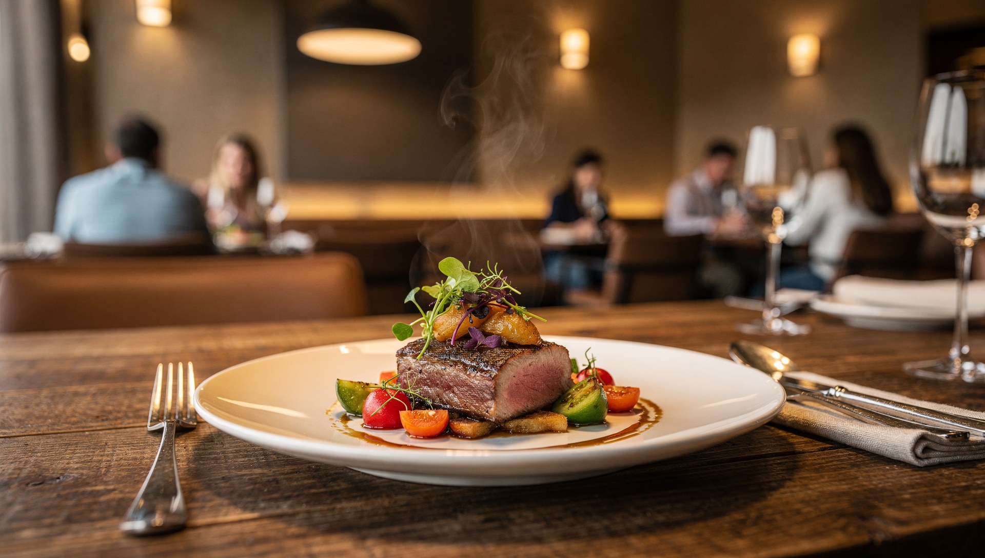 Plated dish at a San Diego restaurant during Restaurant Week marketing