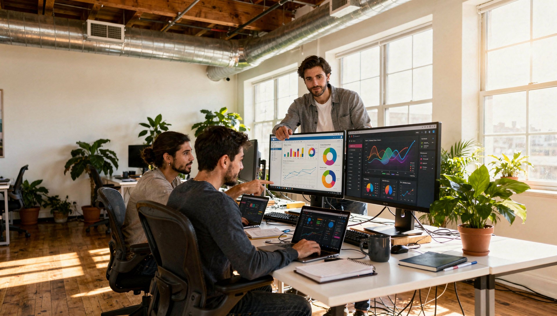 Tech team working in a San Diego startup office illustrating SaaS marketing