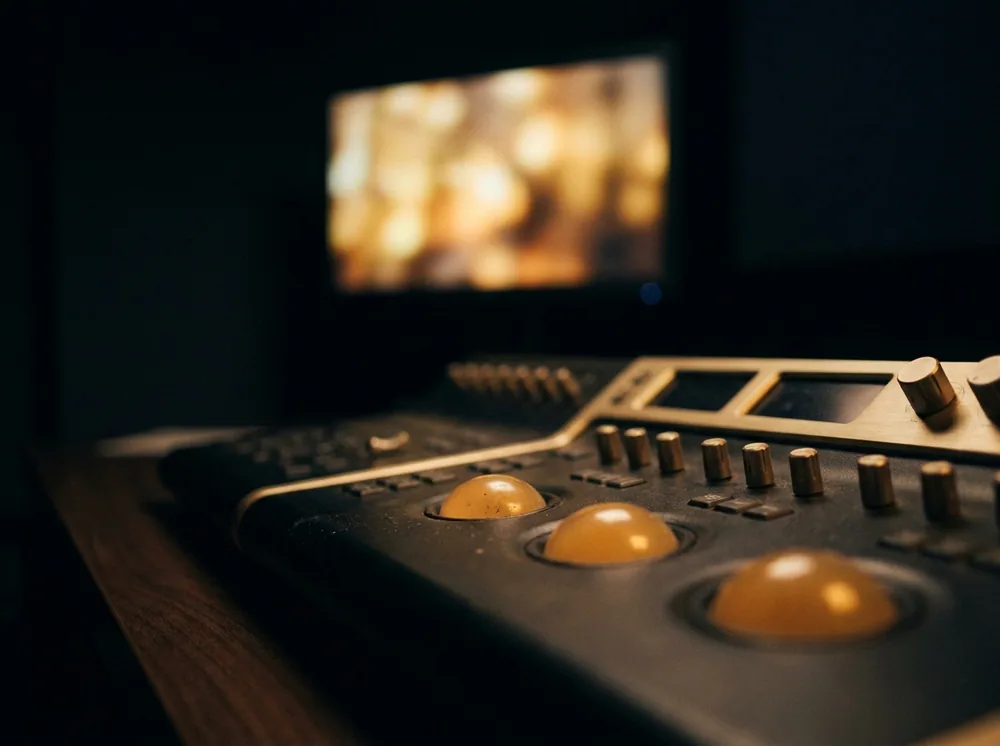Colour grading suite during post production for a San Diego video project