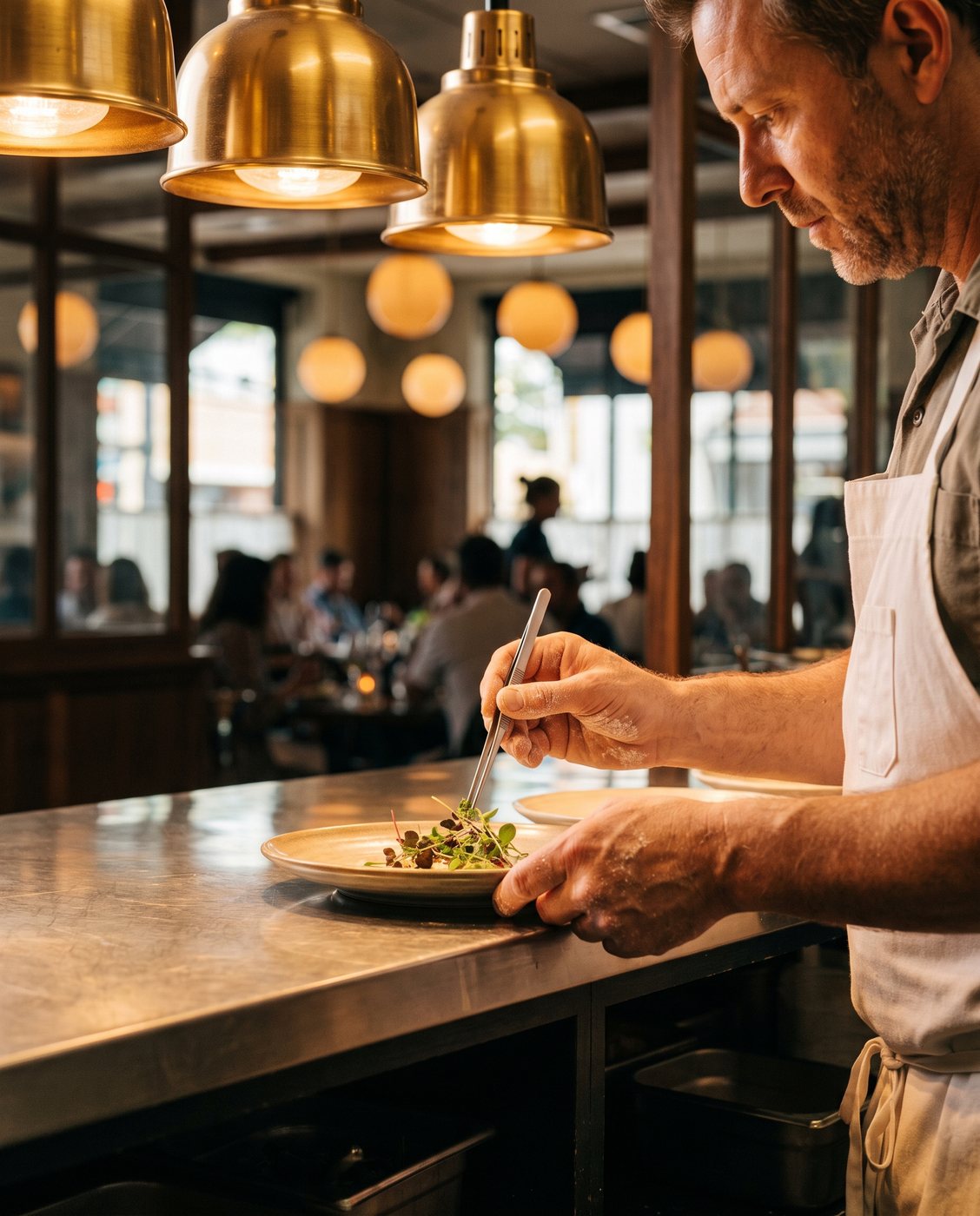 Food photography shoot in a San Diego restaurant kitchen