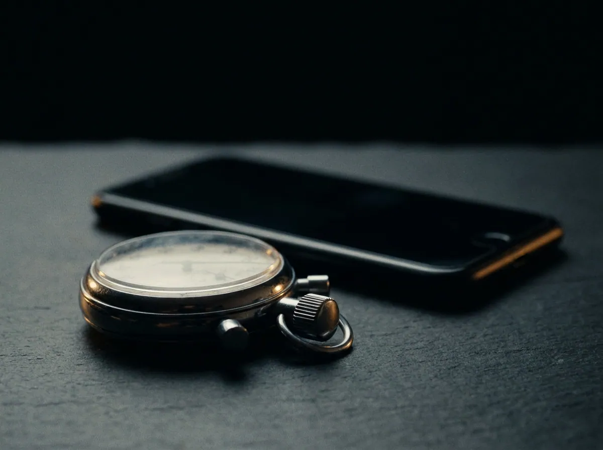 Stopwatch and smartphone representing website speed and Core Web Vitals optimization