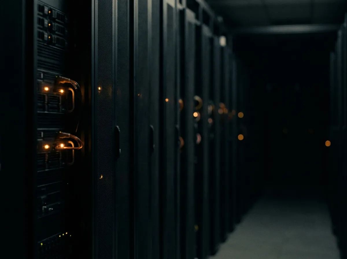 Server racks representing WordPress migration and managed hosting